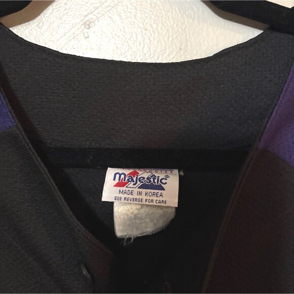 Arizona Diamondbacks Majestic Button-Up Jersey Black & Purple Size L - Picture 3 of 7